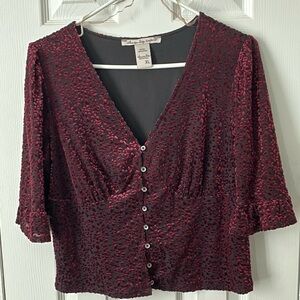American Rag Burgundy Crop Top